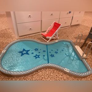 American Girl pool with lounge chair